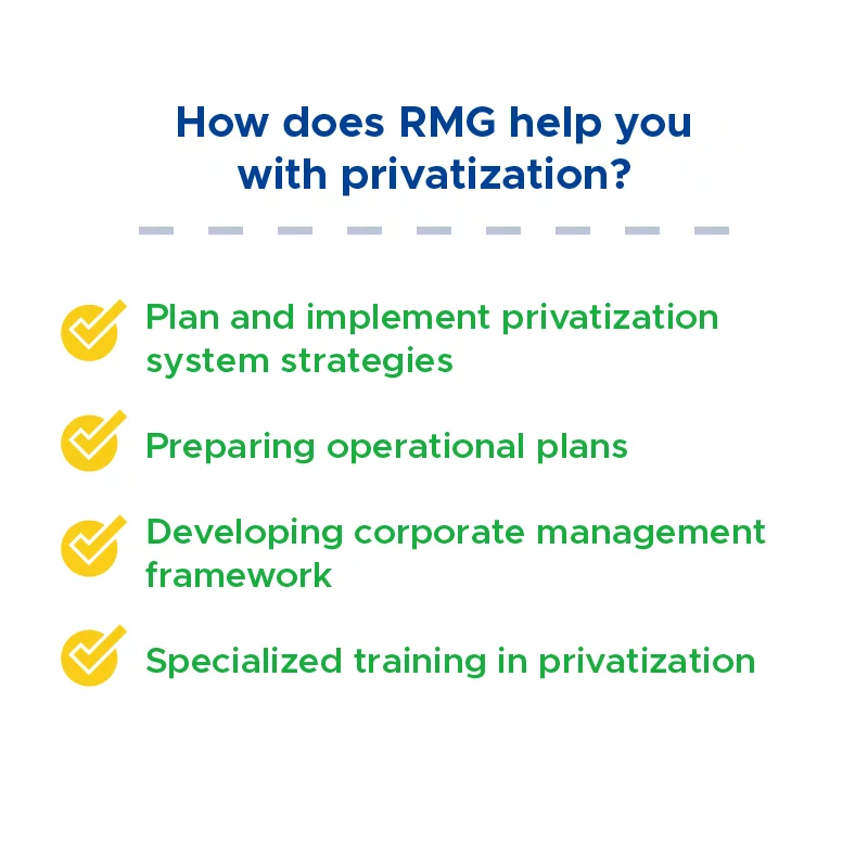 How does RMG help you with privatization