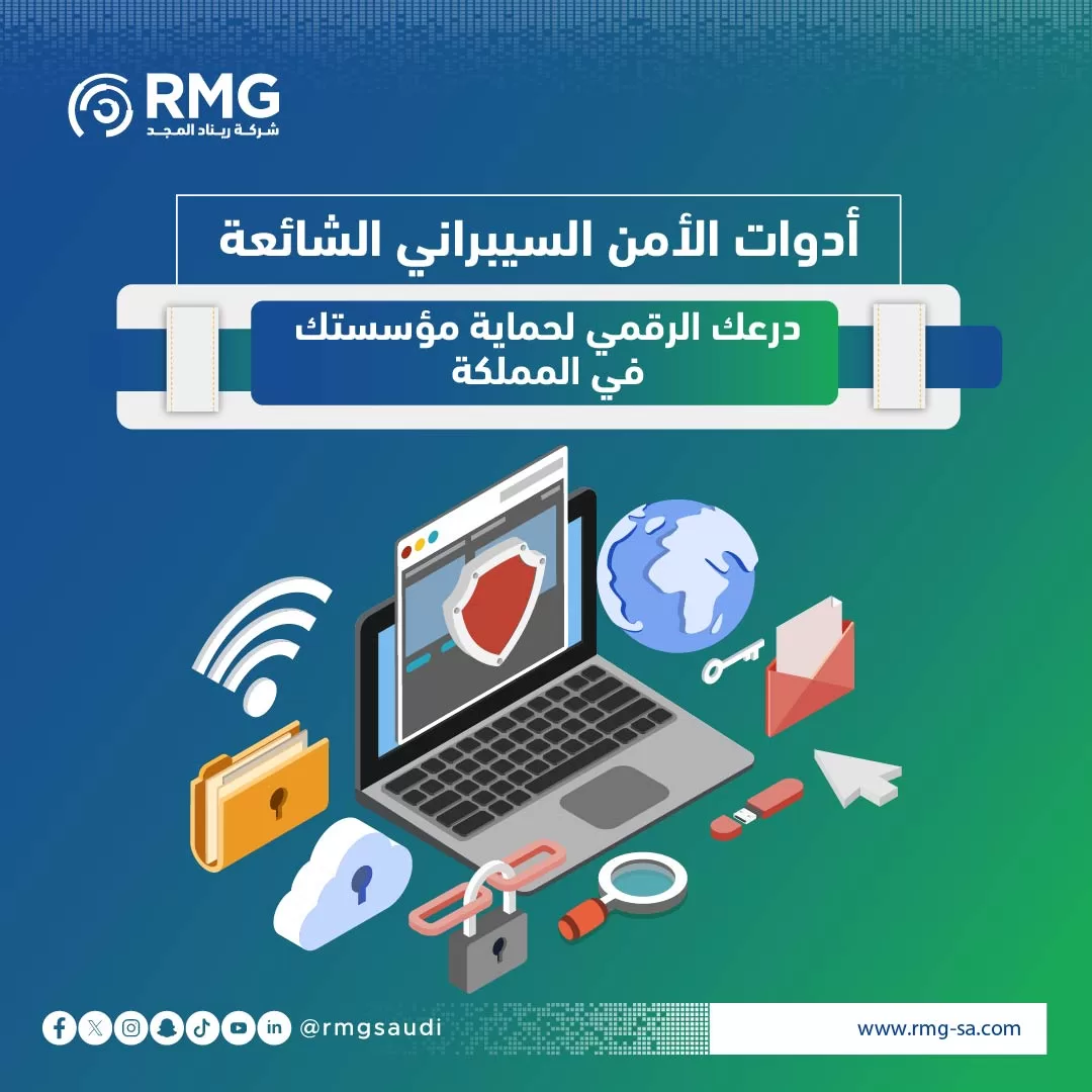 أدوات الأمن السيبراني الشائعة: درعك الرقمي لحماية مؤسستك في المملكة
