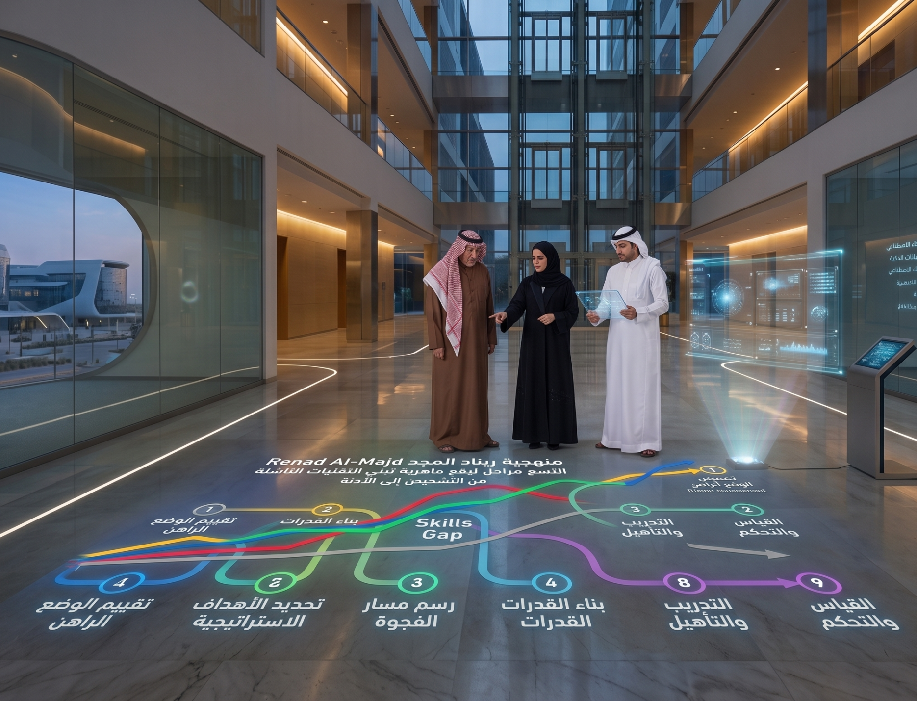 ريناد المجد RMG 19 منهجية ريناد المجد التسع مراحل لرفع جاهزية تبني التقنيات الناشئة من التشخيص إلى الأدلة scaled e1782639787262